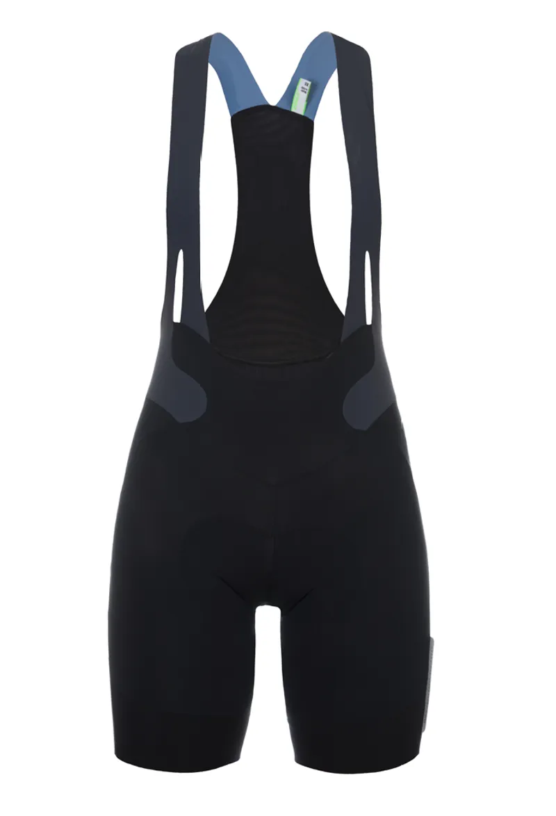 Q36.5 Womens Salopette GRID SKIN Bib Shorts : BLACK